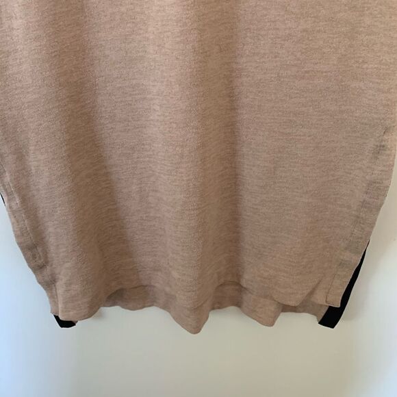 Lole Colour Block Black Tan Spilt Side Blouse - Picture 4 of 7